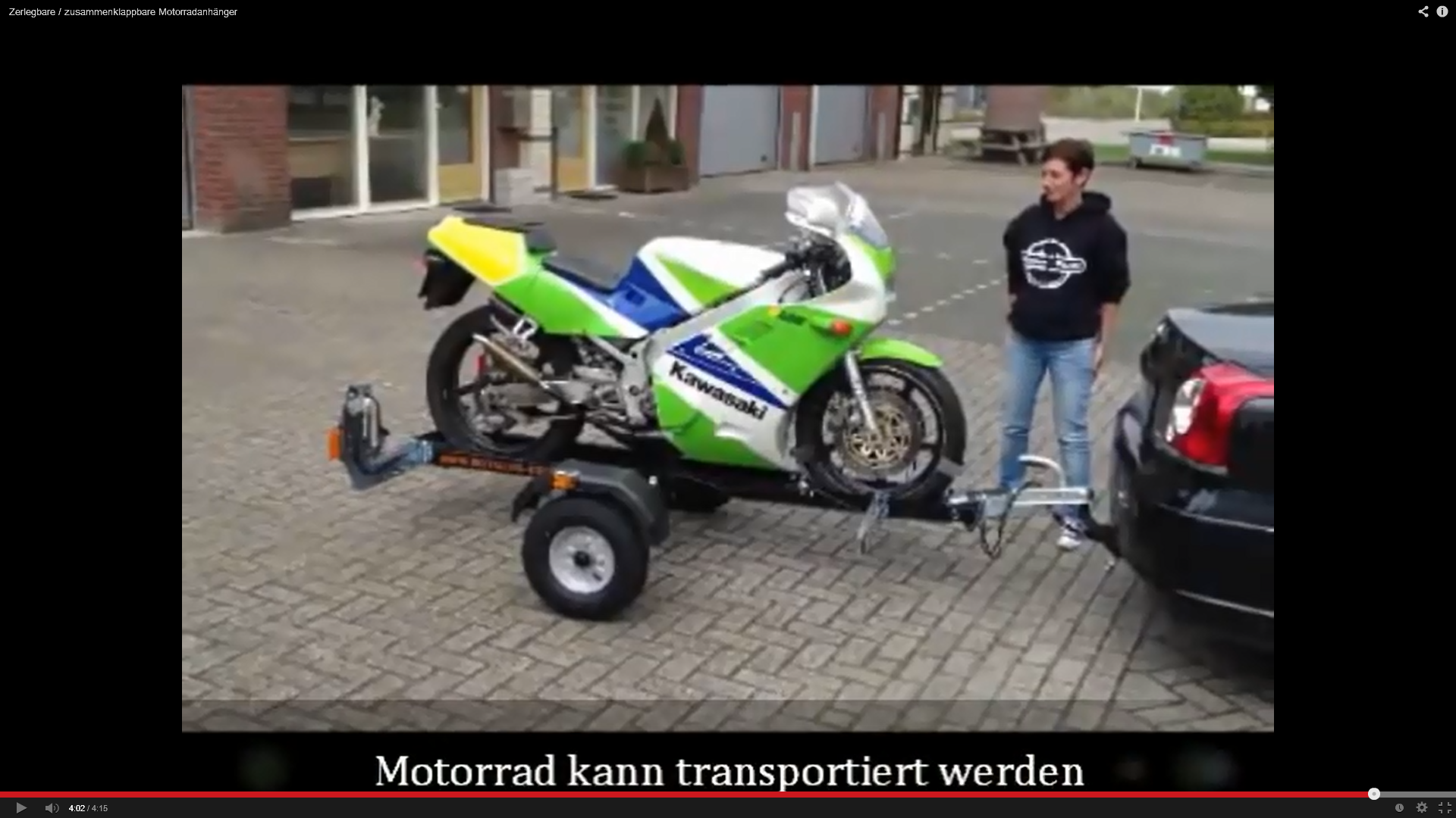 Video Motolug Motorradanhänger